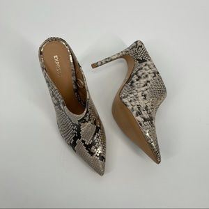 Express Snakeskin Heels